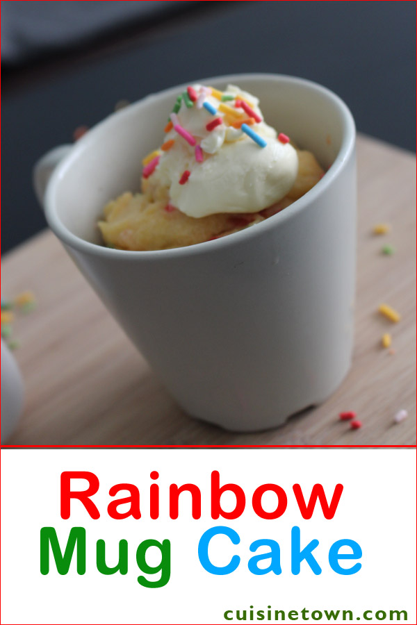Rainbow Mug Cake